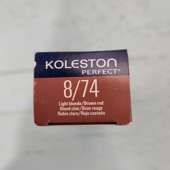 Wella Koleston Perfect 8/74 Light Blonde/Brown Red Permanent Creme HairColor 2oz - Picture 2 of 5